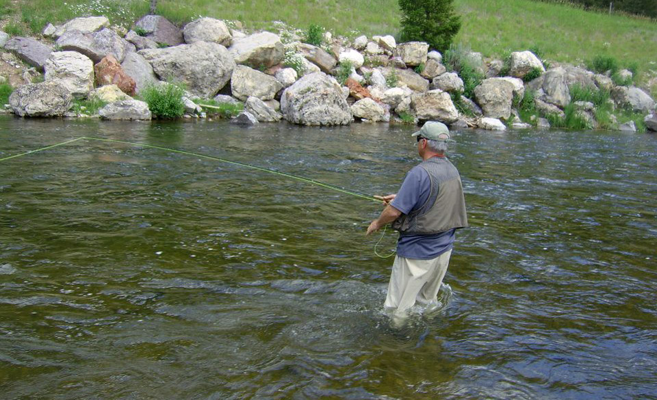Richard Affolter, fly fishing.
